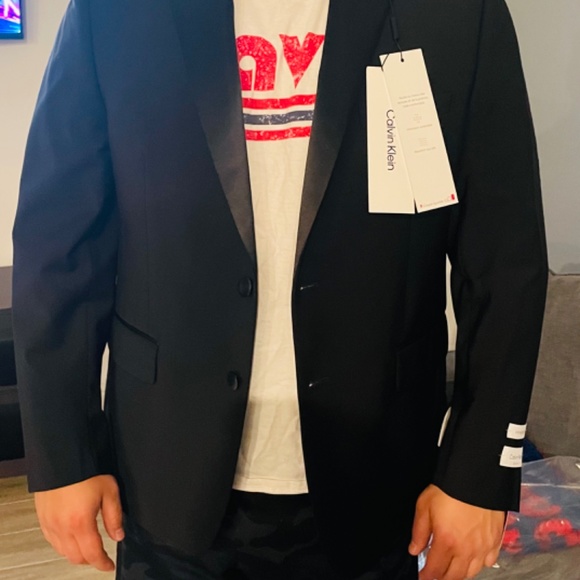 Calvin Klein slim fit tuxedo jacket 44S - Picture 4 of 4